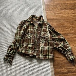 Free people plaid button up